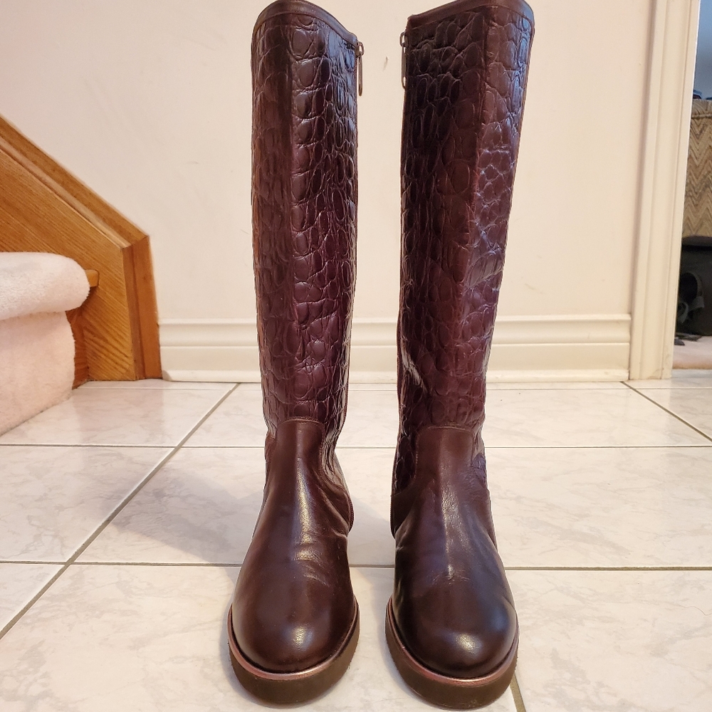 Vintage mahogany boots
